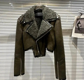 Crop shearling